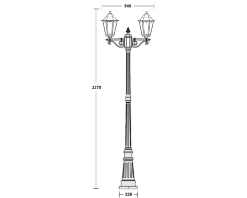 Наземный фонарь PETERSBURG M 79809MA Bl Oasis Light