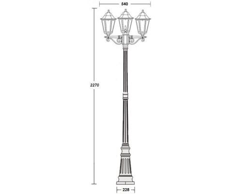 Наземный фонарь PETERSBURG M 79809MB W Oasis Light