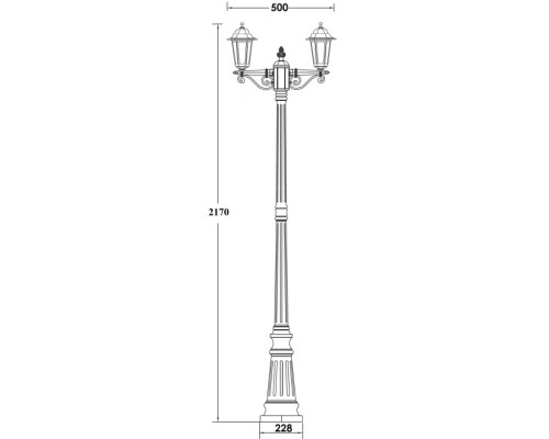 Наземный фонарь PETERSBURG S 79809SA Gb Oasis Light