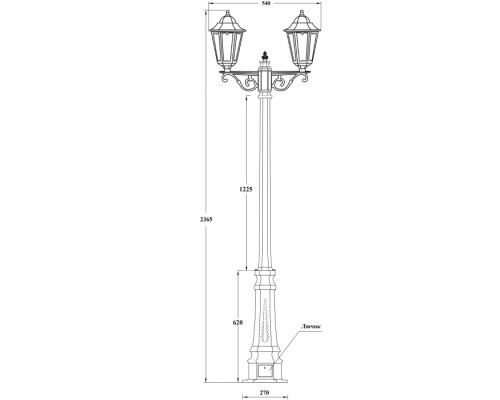 Наземный фонарь PETERSBURG M 79810MA/029 Bl Oasis Light