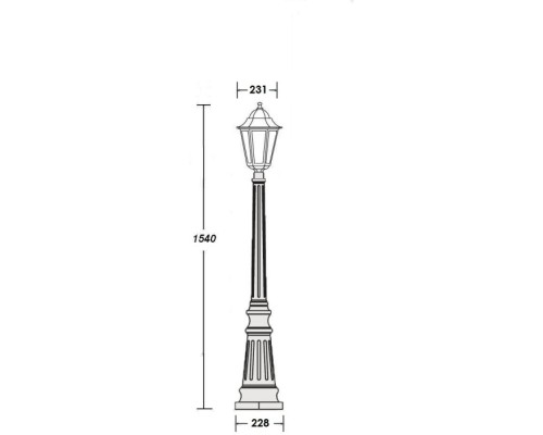 Наземный фонарь PETERSBURG ECONOM 79811E Bl Oasis Light