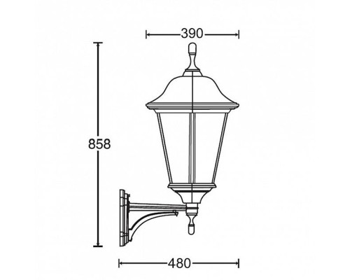 Настенный фонарь уличный  79825 Bl Oasis Light