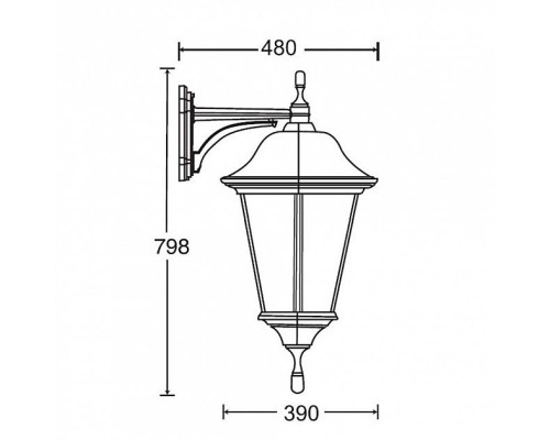 Настенный фонарь уличный  79826 Bl Oasis Light