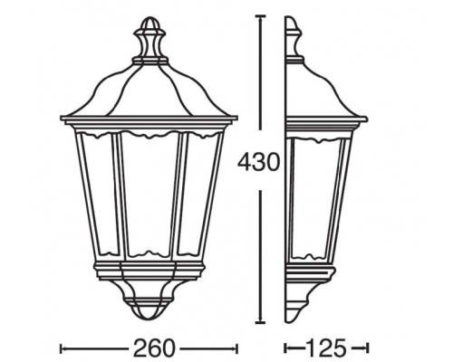 Настенный фонарь уличный  79855 Bl Oasis Light