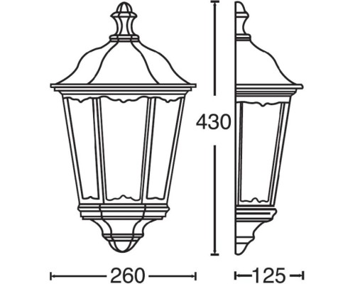 Настенный фонарь уличный PETERSBURG M 79855 Gb Oasis Light