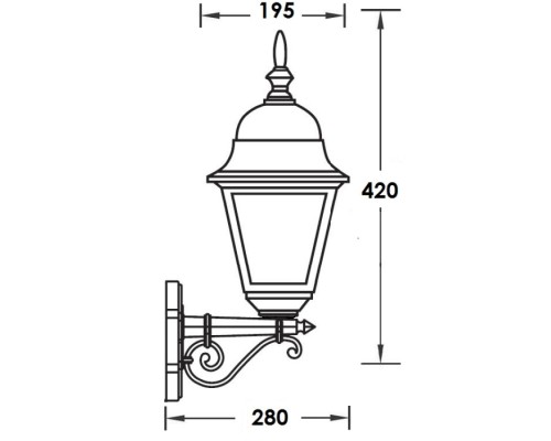 Настенный фонарь уличный  79901M Bl Oasis Light