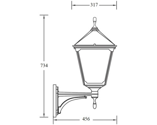 Настенный фонарь уличный QUADRO XL 79901XL Bl Oasis Light