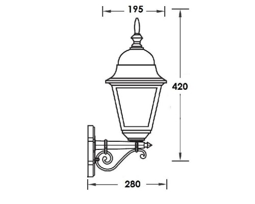 Настенный фонарь уличный  79901М Bl Oasis Light