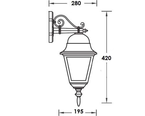 Настенный фонарь уличный  79902M Bl Oasis Light