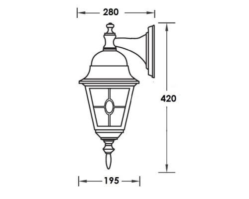 Настенный фонарь уличный QUADRO M lead GLASS 79902MlgY Bl Oasis Light