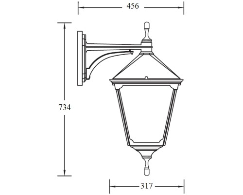 Настенный фонарь уличный QUADRO XL 79902XL Bl Oasis Light