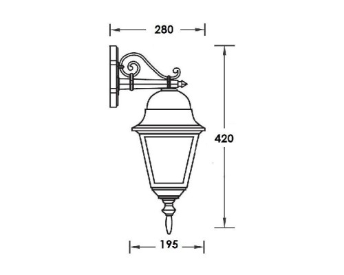 Настенный фонарь уличный  79902М Bl Oasis Light