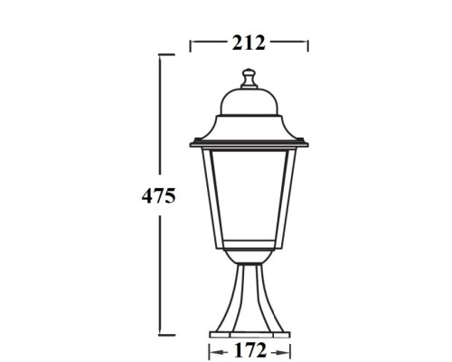 Наземный фонарь QUADRO L 79904L Bl Oasis Light