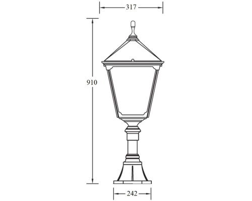 Наземный фонарь QUADRO XL 79904XL Bl Oasis Light