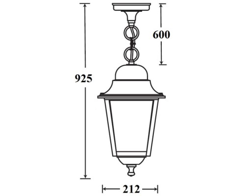 Уличный светильник подвесной QUADRO L 79905L Bl Oasis Light