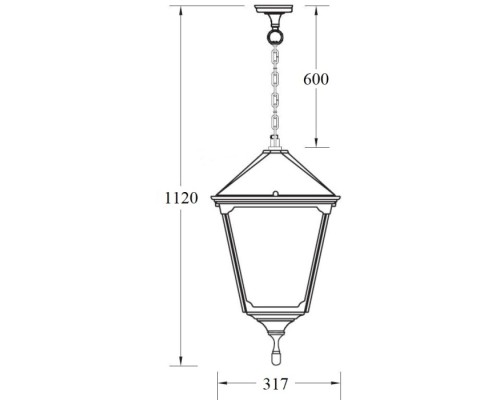 Уличный светильник подвесной QUADRO XL 79905XL Bl Oasis Light