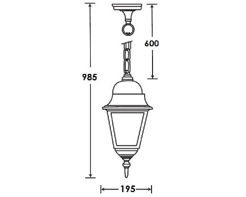 Уличный светильник подвесной  79905М Bl Oasis Light