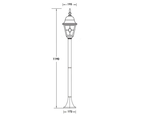 Наземный фонарь QUADRO M lead GLASS 79906MlgG Bl Oasis Light