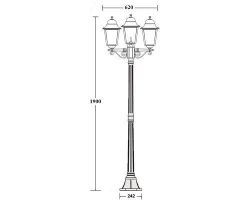 Наземный фонарь QUADRO L 79908LB Bl Oasis Light