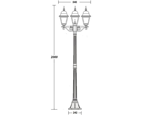 Наземный фонарь QUADRO M 79908MB Bl Oasis Light