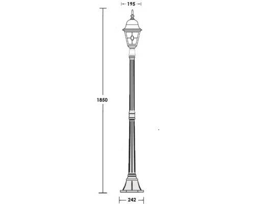 Наземный фонарь QUADRO M lead GLASS 79908MlgY Bl Oasis Light