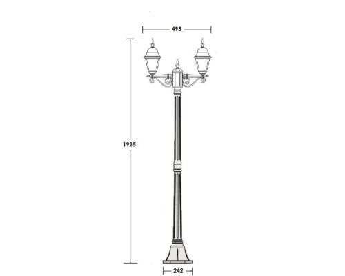 Наземный фонарь QUADRO S 79908SA Gb Oasis Light
