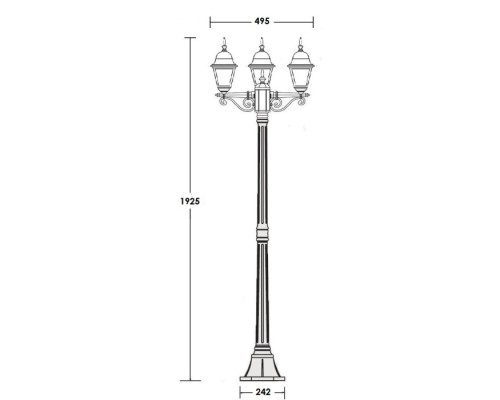 Наземный фонарь QUADRO S 79908SB Gb Oasis Light