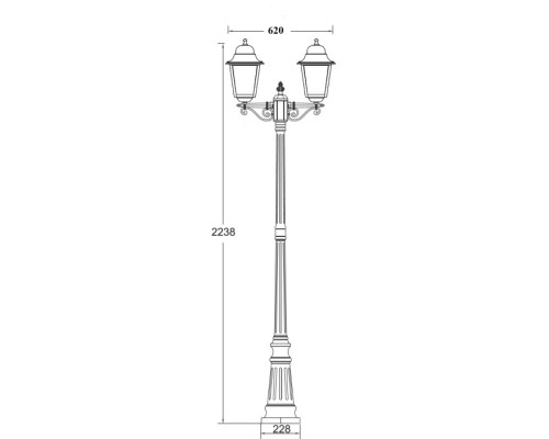 Наземный фонарь QUADRO L 79909LA Bl Oasis Light