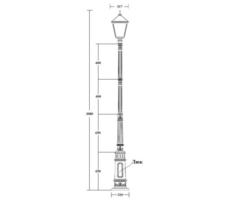 Наземный фонарь QUADRO XL 79910XL E7 Bl Oasis Light