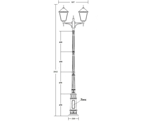 Наземный фонарь QUADRO XL 79910XLA E7 Bl Oasis Light