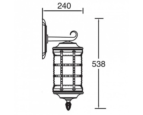 Настенный фонарь уличный  81202 Bl Oasis Light