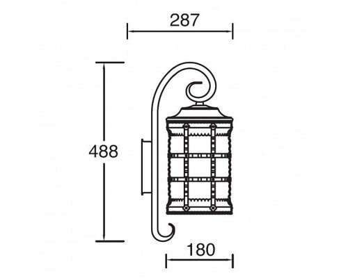 Настенный фонарь уличный  81202/18 Bl Oasis Light