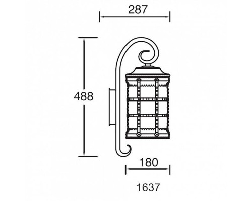 Настенный фонарь уличный  81202/18 Gb Oasis Light