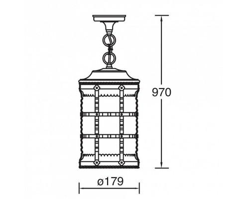 Уличный светильник подвесной  81205 Bl Oasis Light