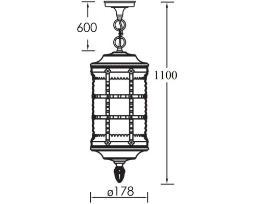 Уличный светильник подвесной BARSELONA 81205 cover Bl Oasis Light