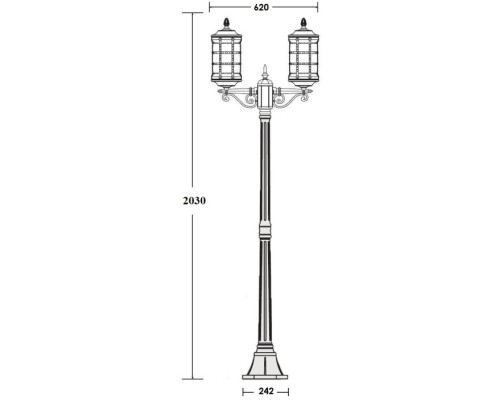 Наземный фонарь BARSELONA 81208A Bl Oasis Light