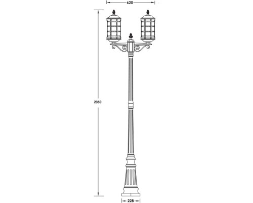 Наземный фонарь BARSELONA 81209A Bl Oasis Light