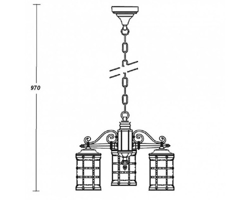 Уличный светильник подвесной  81270/3 Bl Oasis Light