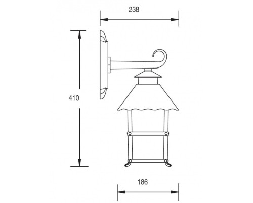 Настенный фонарь уличный  81402 Gb Oasis Light