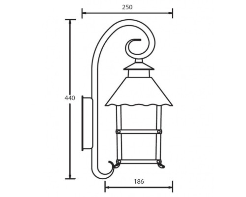 Настенный фонарь уличный  81402/18 Gb Oasis Light