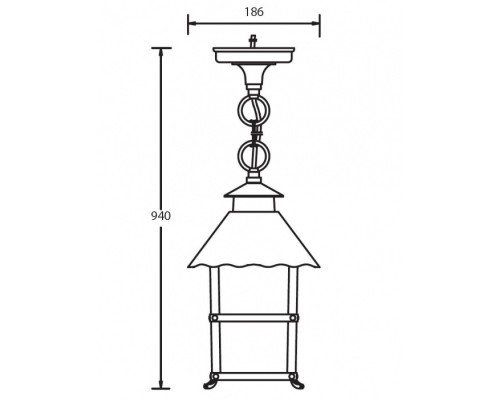 Уличный светильник подвесной  81405 Gb Oasis Light