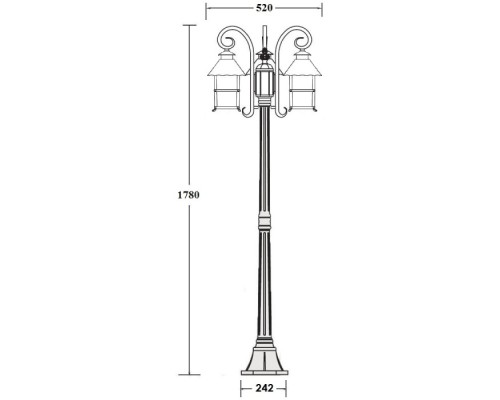 Наземный фонарь CAIOR 2 81408B/18 Gb Oasis Light