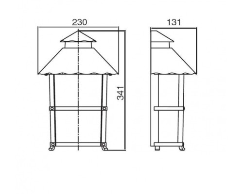 Настенный фонарь уличный  81425 Gb Oasis Light