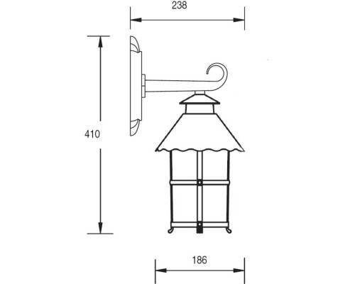 Настенный фонарь уличный CAIOR 1 81502 Gb Oasis Light