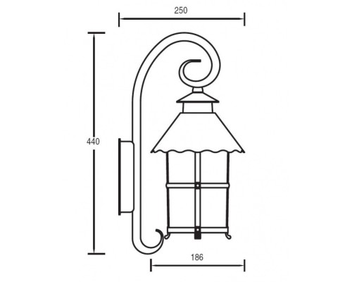 Настенный фонарь уличный  81502/18 Gb Oasis Light