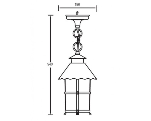 Уличный светильник подвесной  81505 Gb Oasis Light