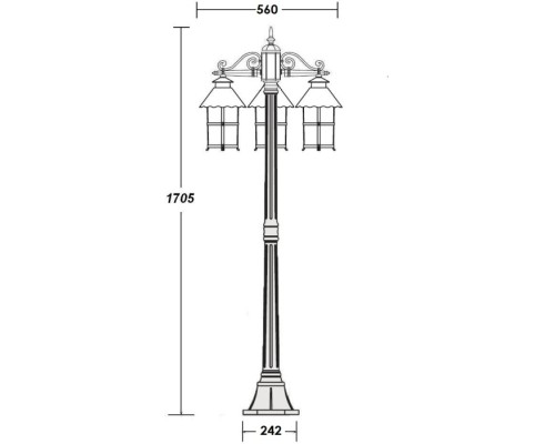Наземный фонарь CAIOR 1 81508B Gb Oasis Light