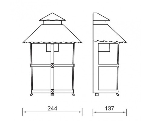 Настенный фонарь уличный  81525 Gb Oasis Light