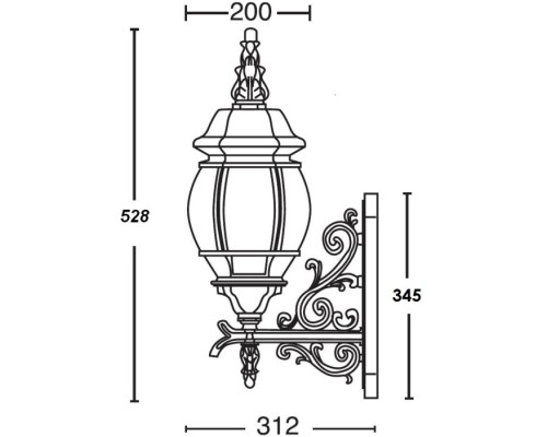 Настенный фонарь уличный AMERICA L 83401L/06 W Oasis Light
