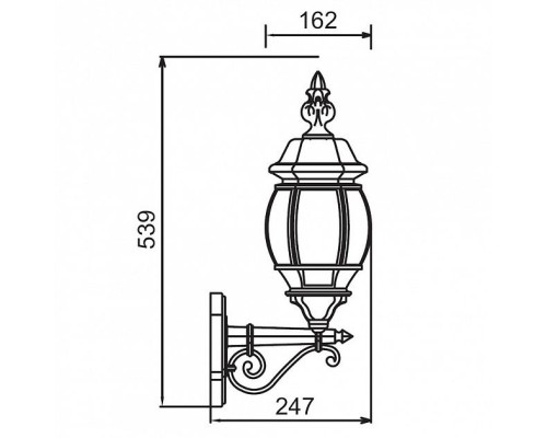 Настенный фонарь уличный  83401S Bl Oasis Light